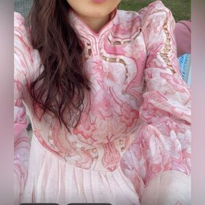 Zimmerman silk blend floral midi dress size 1